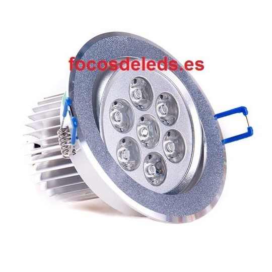 Downlight led 7w, foco led, aro empotrable