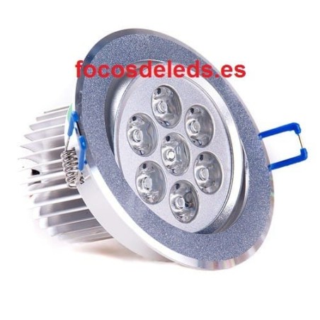 Downlight led 7w, foco led, aro empotrable