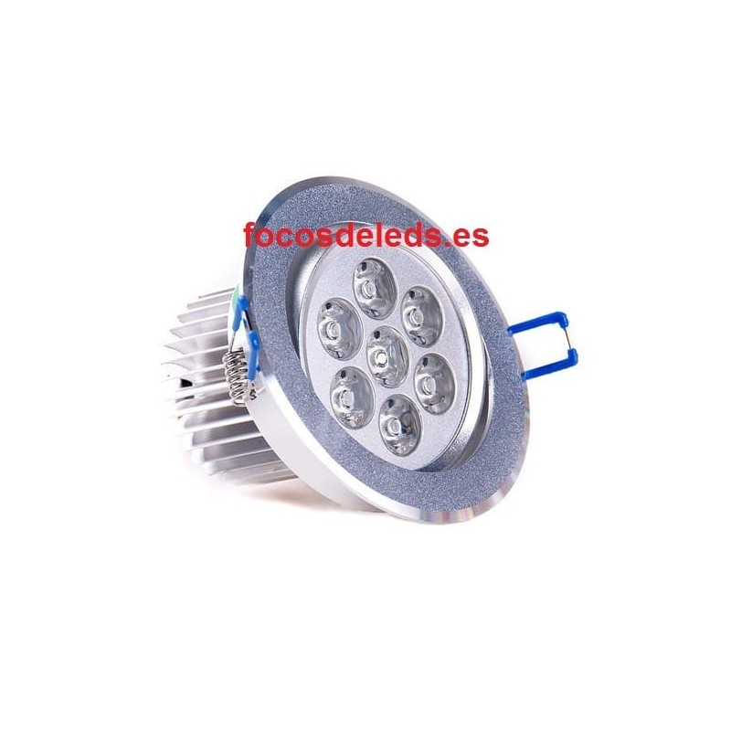 Downlight led 7w, foco led, aro empotrable