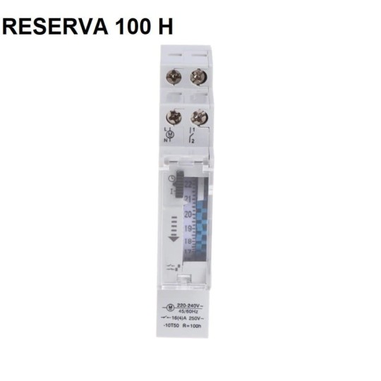 Reloj programador 100h reserva din temporizador mecanico