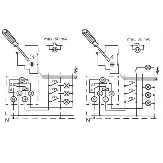 Minutero automatico escalera temporizador carril DIN