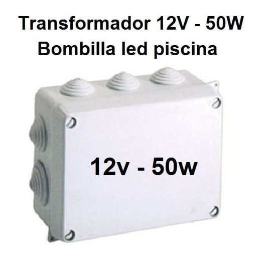 Transformador para foco led piscina 12V AC 50W