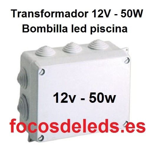 Transformador para foco led piscina 12V AC 50W