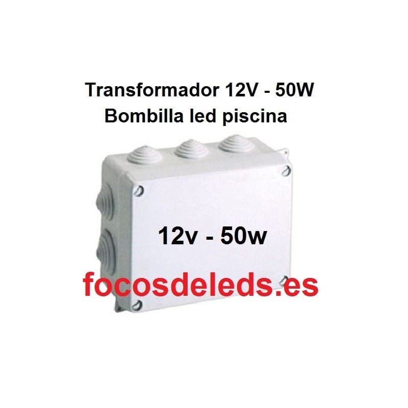 Transformador para foco led piscina 12V AC 50W