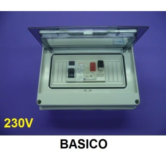 Cuadro eléctrico piscina protección bomba 0,5 - 0,75  1CV 1,5CV  230v basico