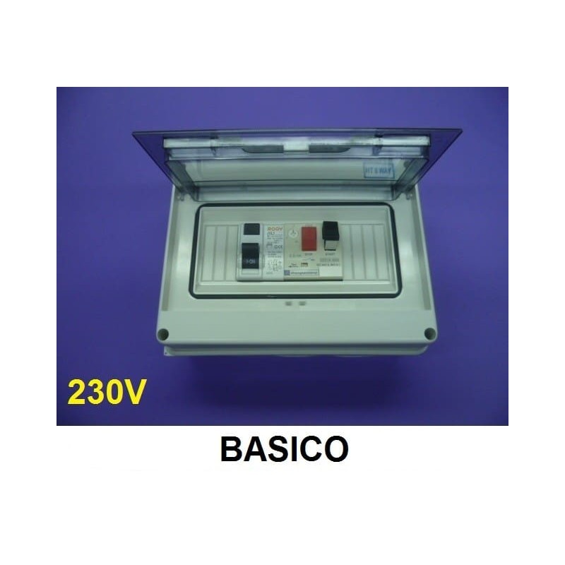 Cuadro eléctrico piscina protección bomba 0,5 - 0,75  1CV 1,5CV  230v basico