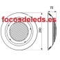 Foco led piscina 54w luz blanca superficie pared