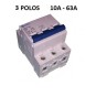 Magnetotérmico 3 polos 10A - 63A interruptor automático