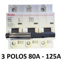 Magnetotérmico disyuntor 3 polos 80A 100A 125A