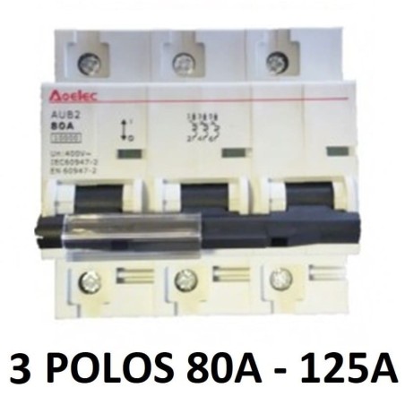 Magnetotérmico disyuntor 3 polos 80A 100A 125A