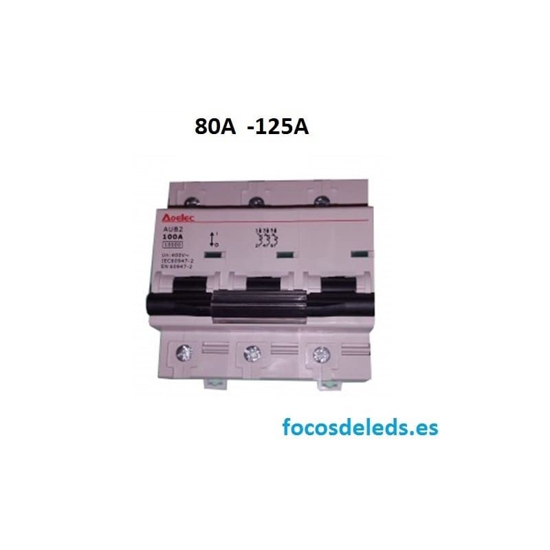 Magnetotérmico disyuntor 3 polos 80A 100A 125A