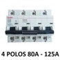 Magnetotérmico disyuntor 4 polos 80A 100A 125A