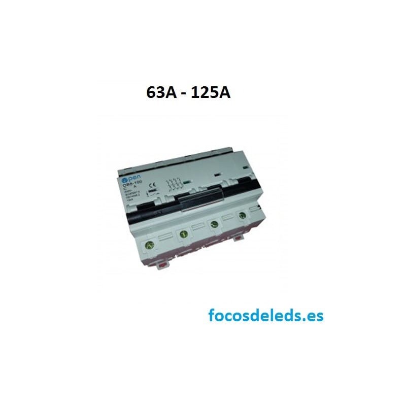 Magnetotérmico disyuntor 4 polos 80A 100A 125A