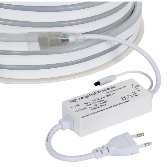 Neón led flexible RGB 230v semicircular 50mts