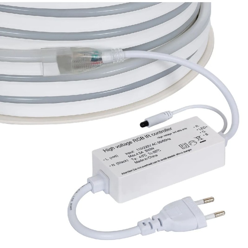 Neón led flexible RGB 230v semicircular 50mts