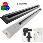 Aluminio led riel o carril 2 metros para foco led carril