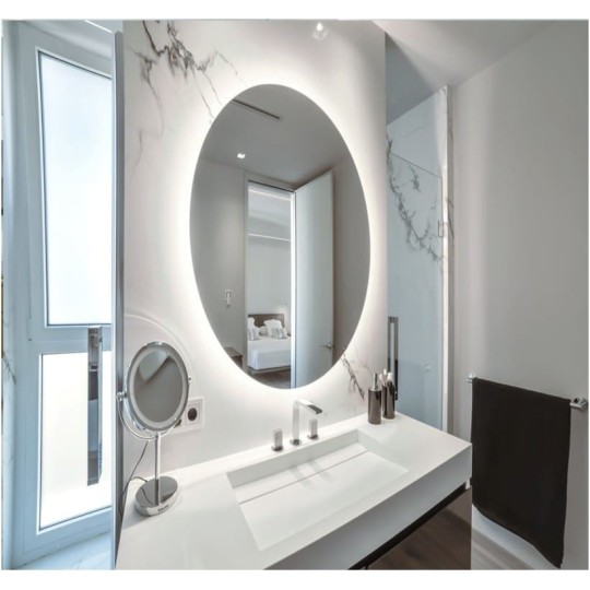 Espejo con luz led baño retroiluminado redondo
