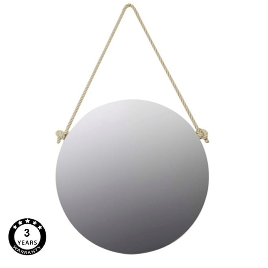 Espejo de baño con luz led vintage redondo