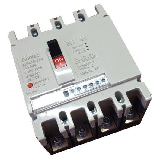 Interruptor automático caja moldeada 3 polos 100A 250A 400A 630A