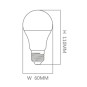 Bombilla LED E27 A60 10W estándar 230v