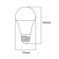 Bombilla LED E27 A70 15W estándar 230v