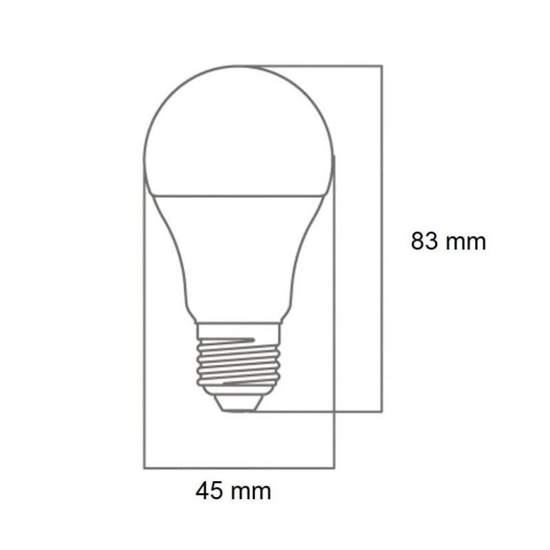 Bombilla LED E27 G45 7W esférica 230v