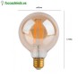 Bombilla LED filamento 6W E27 vintage G80