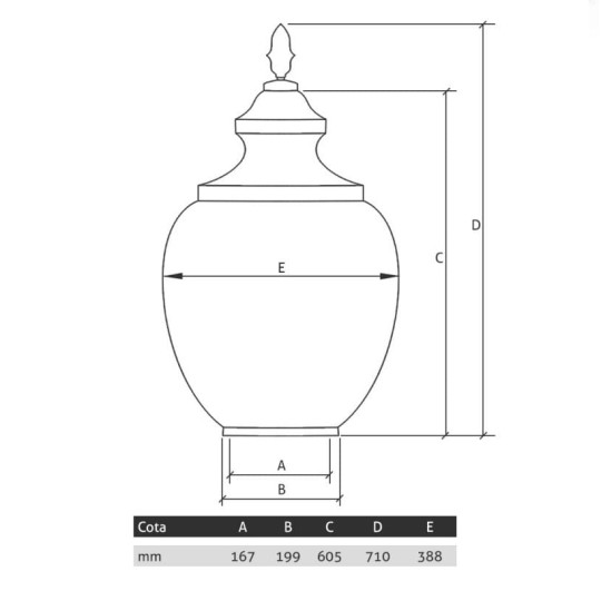 Farola led Gran Via polietileno