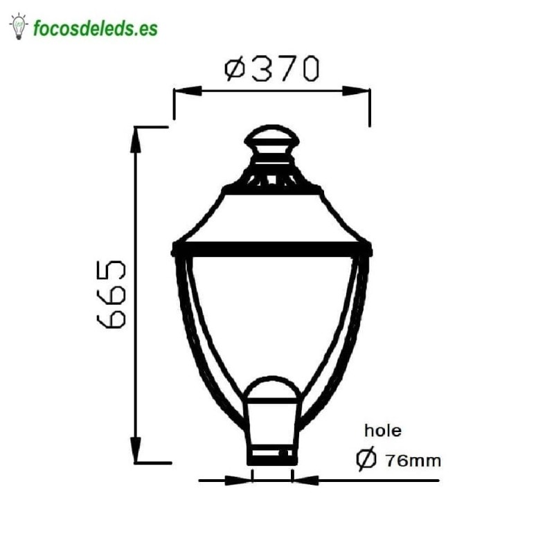 Farola LED Valley 40W Aluminio