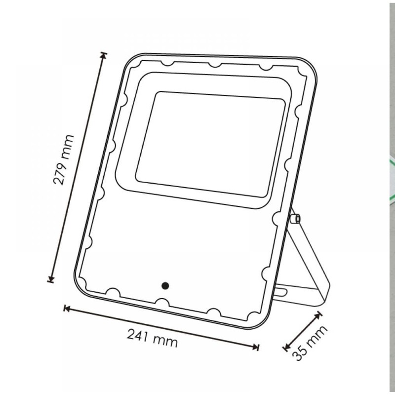 Foco proyector led solar 100W mando