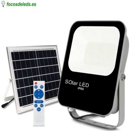 Foco proyector led solar 30W con mando