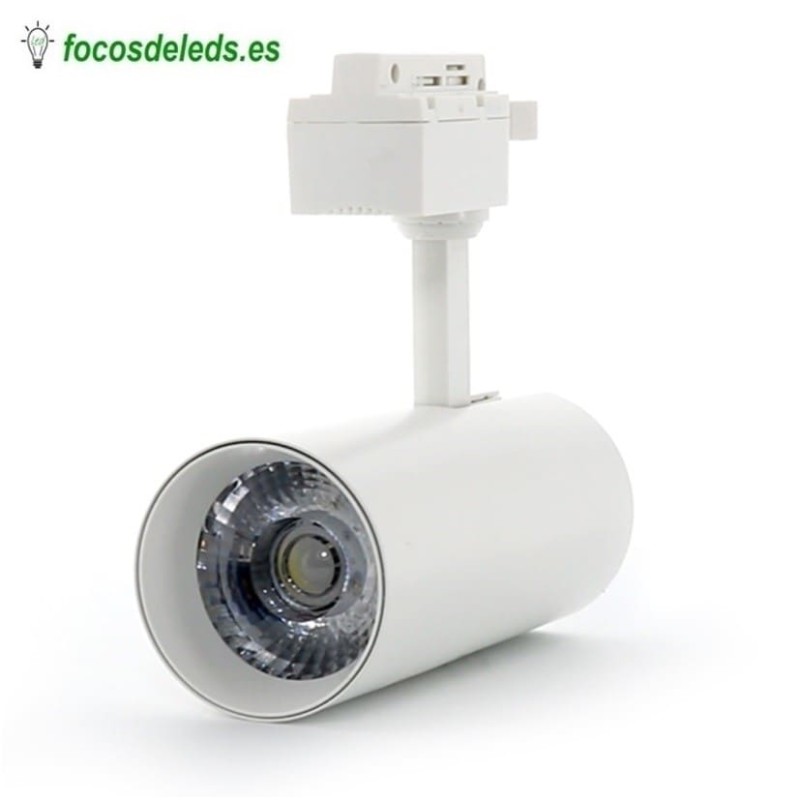 Foco led carril 30w riel monofasico blanco romabb