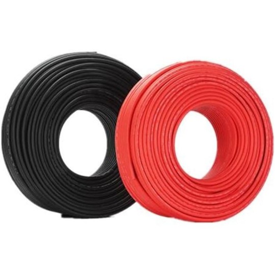 Cable Solar 6mm Rojo y Negro PV