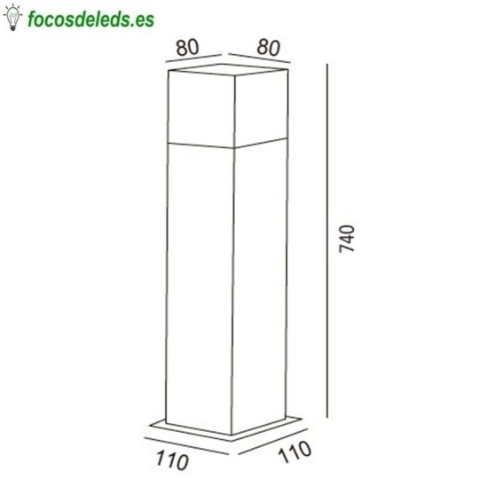 Baliza de jardín Augus 74cm blanca