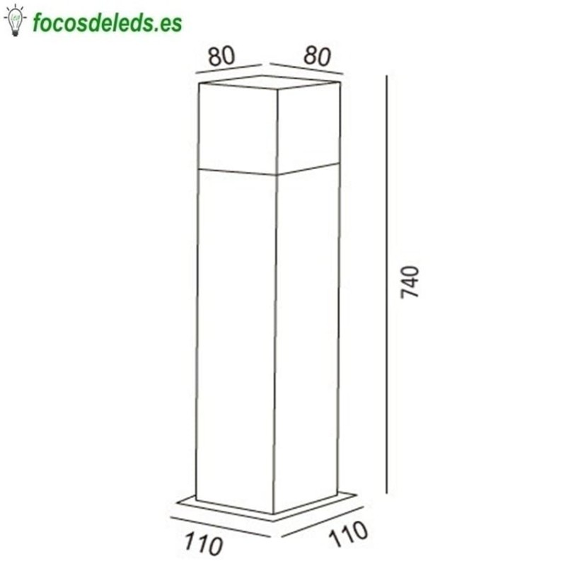 Baliza de jardín Augus 74cm blanca