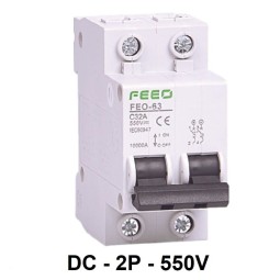 Magnetotérmico DC 10A 2P 550V CC MCB