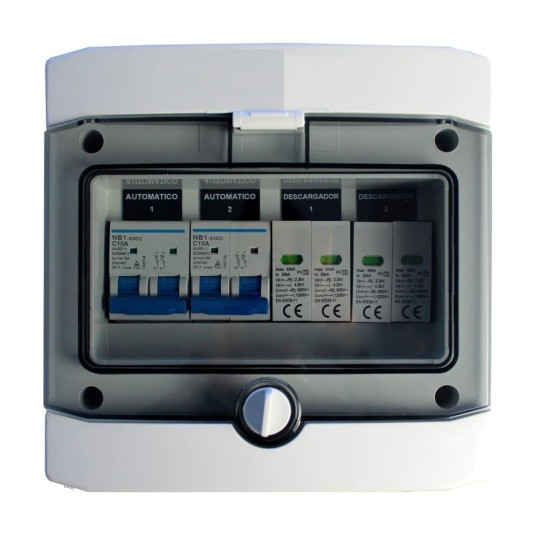 Caja de protecciónes solar DC 1000V 10A 2P  string box PV