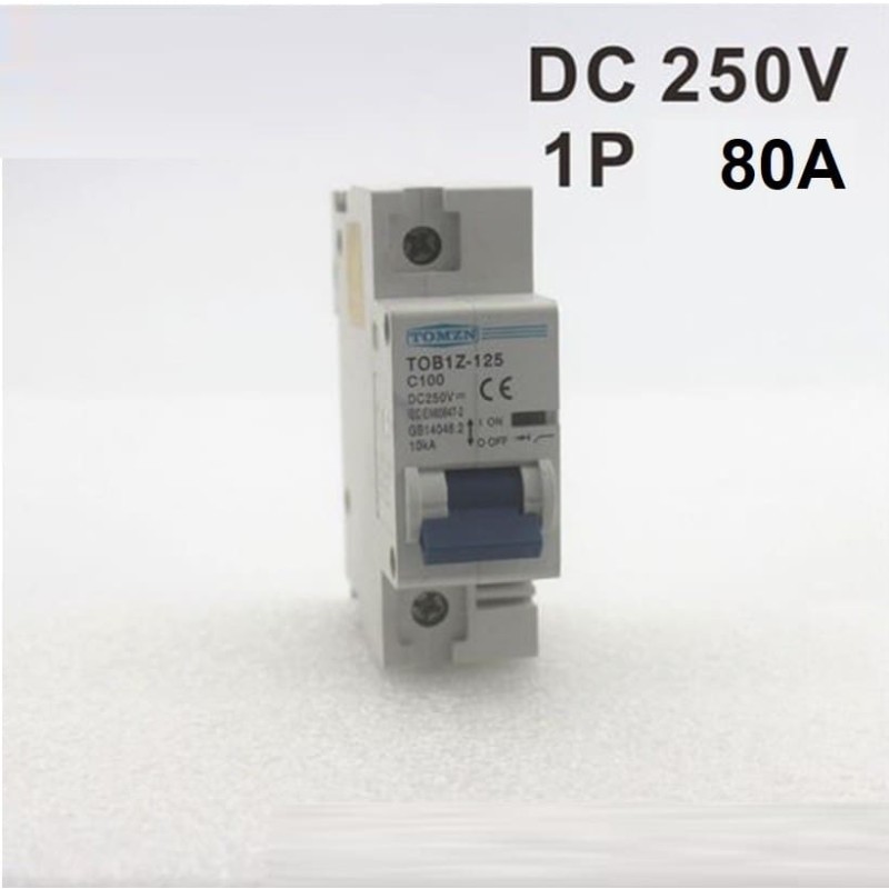 Magnetotérmico DC 1P 80A 250V MCB