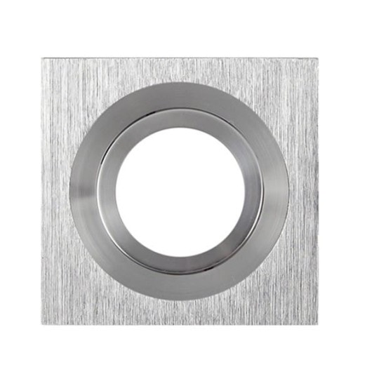 Aplique led techo cuadrado aro aluminio 2D