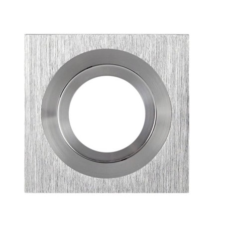 Aplique led techo cuadrado aro aluminio 2D