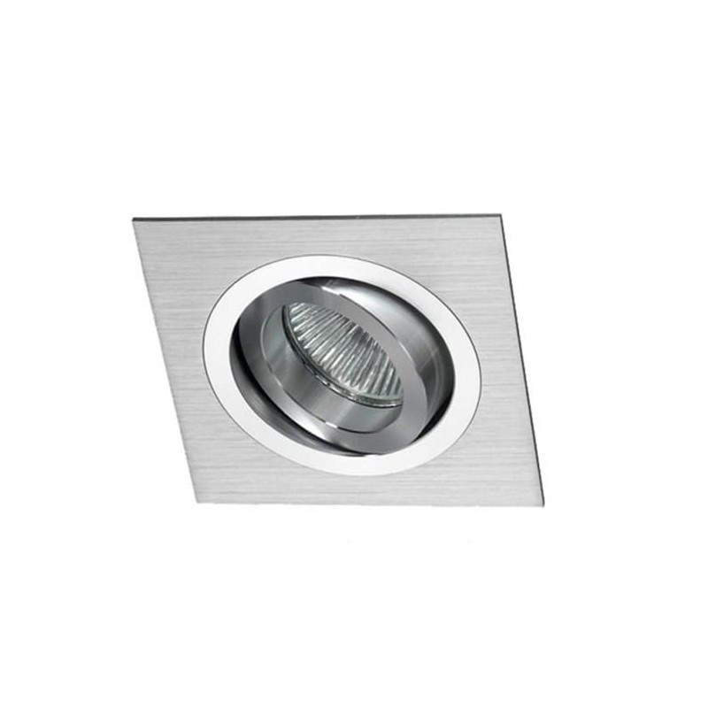 Aplique led techo cuadrado aro aluminio 2D
