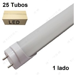 25 Tubos led 60cm 9w T8 aluminio 1lado