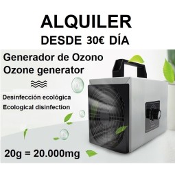 Alquiler Máquina Generador de Ozono 20g PRO
