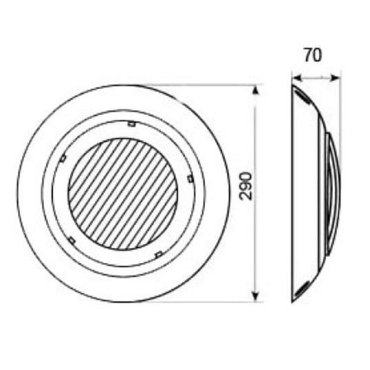 Foco led piscina superficie RGB 18w on off