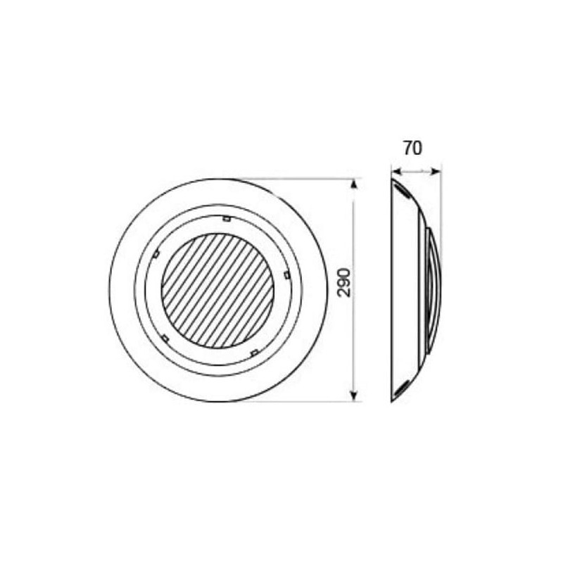 Foco led piscina superficie RGB 18w on off
