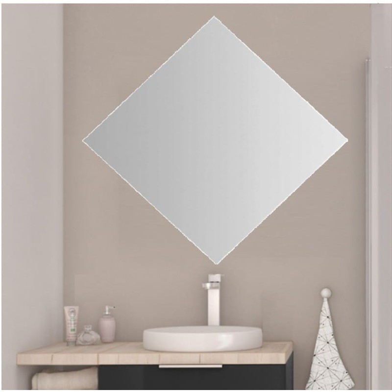 Espejo con luz baño rombo retroiluminado