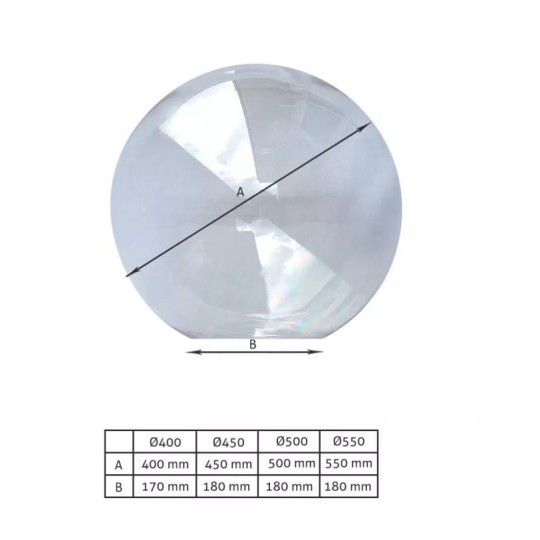 Globos de plástico para farolas bola transparente