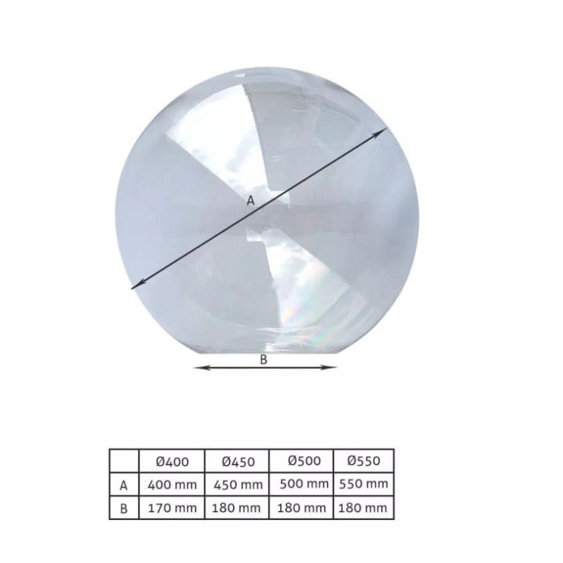 Globos de plástico para farolas bola transparente