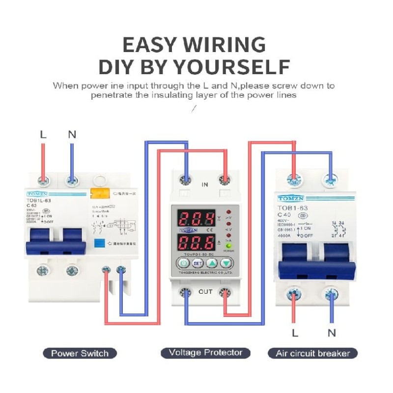 Protector Sobretensiones Permanente rearmable 2 digital