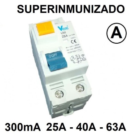 Diferencial  SUPERINMUNIZADO 2P 300mA 25A - 63A
